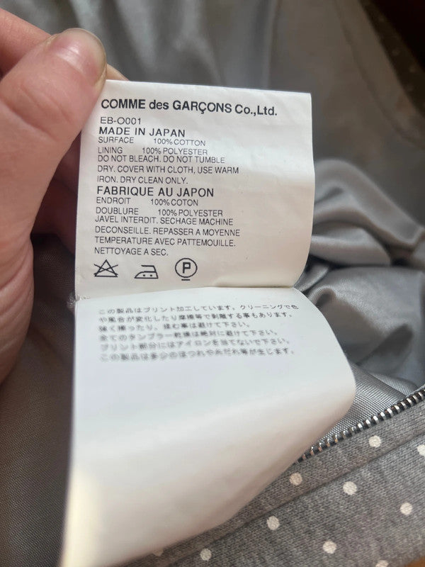 Comme Des Garçons aw 2008 grey polka dot long vest dress