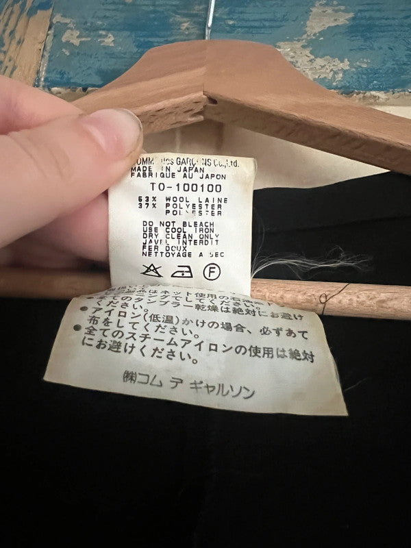 Comme Des Garçons tricot 1996 black wool dress with a knot on the back