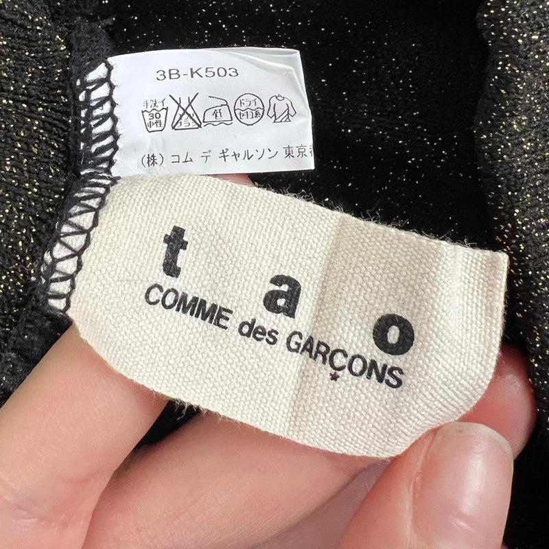 Comme Des Garçons TAO shiny tights with black socks