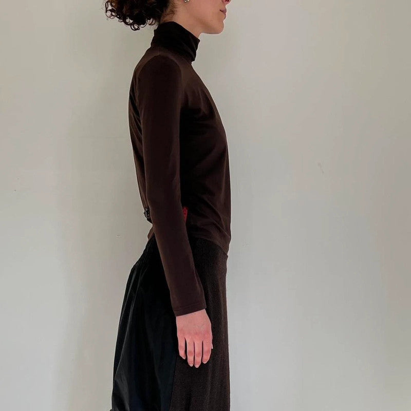 Prada Linea Rossa brown turtleneck with the backpocket