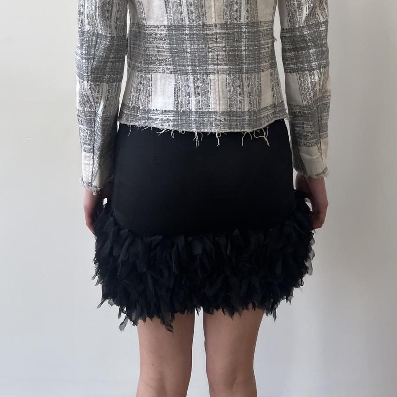ENCHANTMENT...? Black two layer chiffon frill ruffled skirt