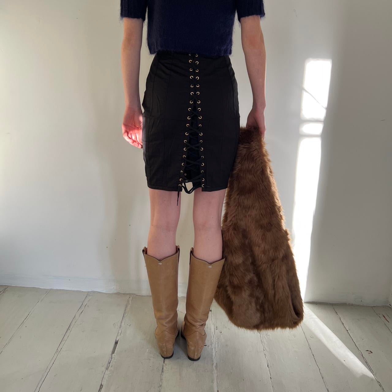Jean Paul Gaultier Junior navy corset skirt