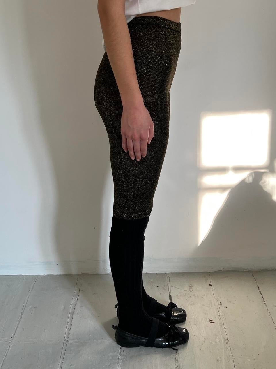 Comme Des Garçons TAO shiny tights with black socks