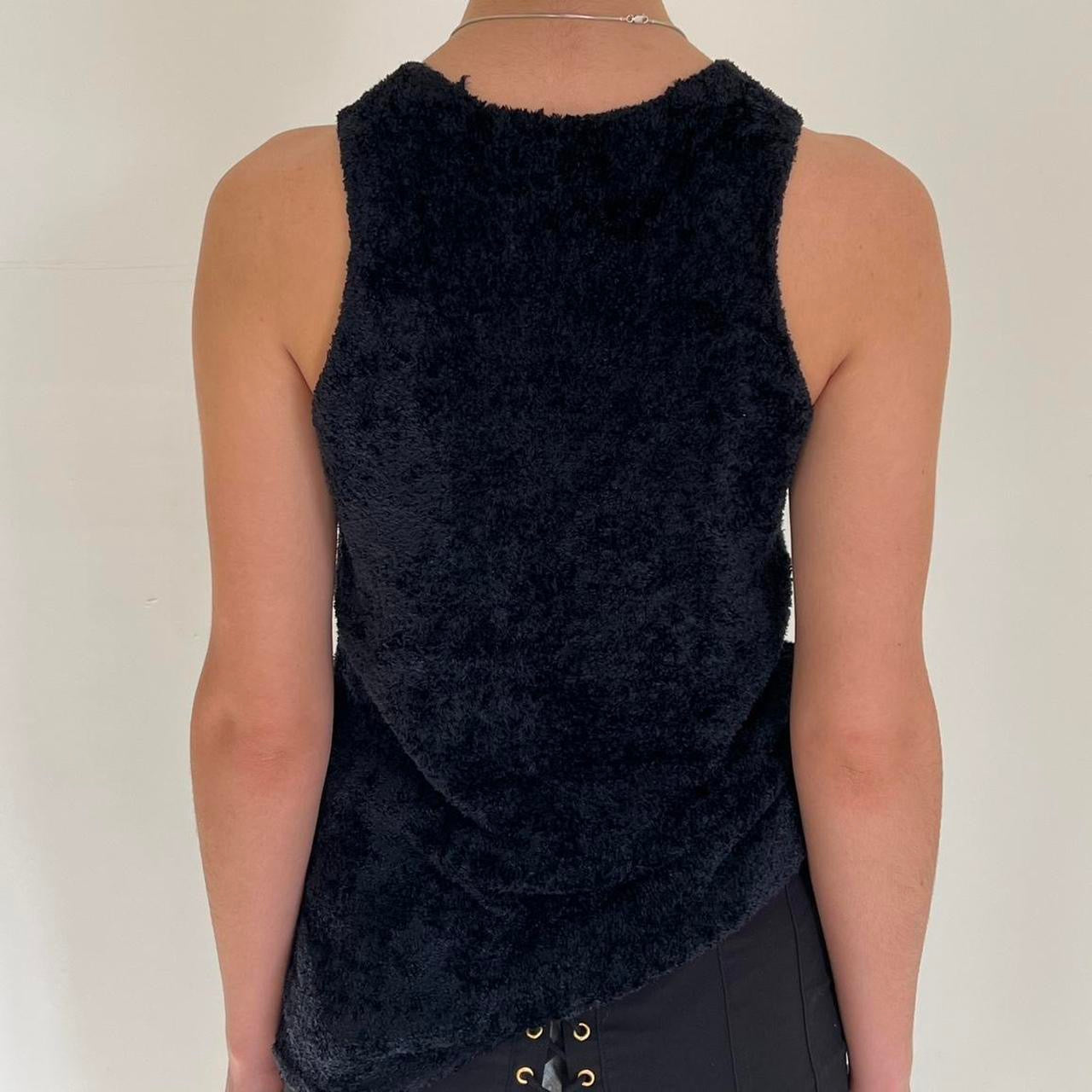 Junya Watanabe fw 1992 towelish fabric navy tank top