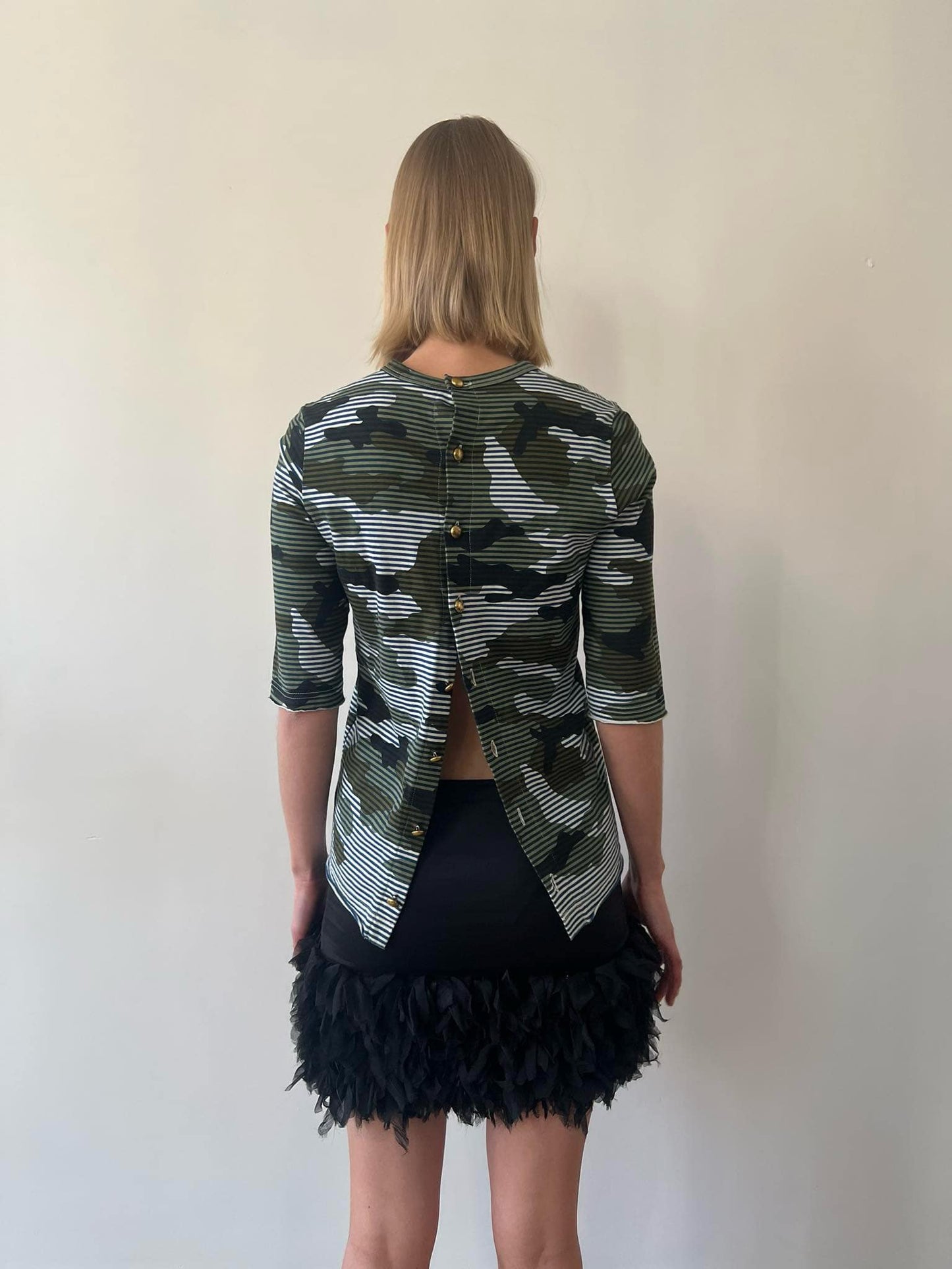 Comme Des Garçons TAO camouflage striped t-shirt