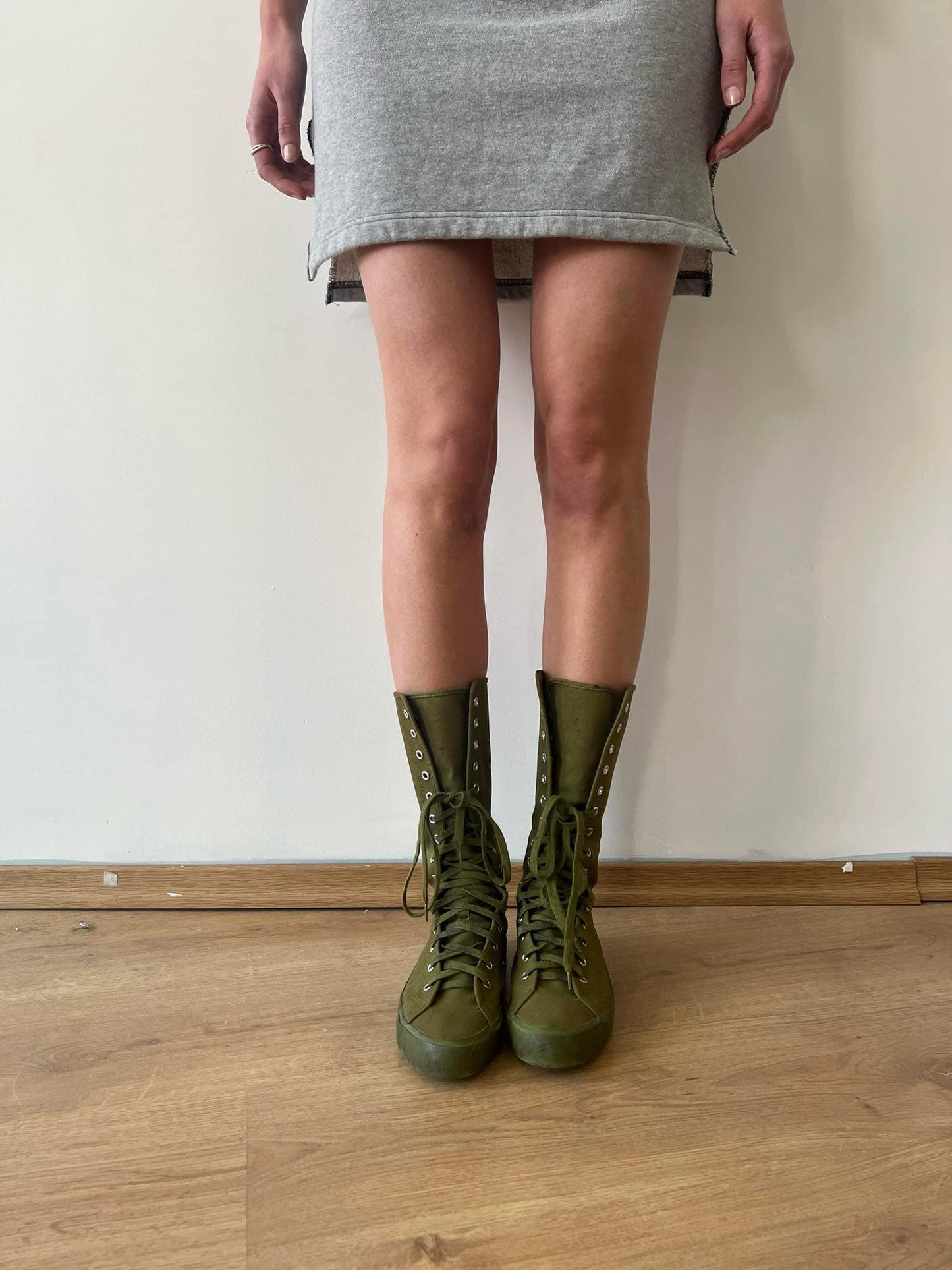Comme Des Garçons MAN / Junya Watanabe aw 2006 khaki military long converse shoes