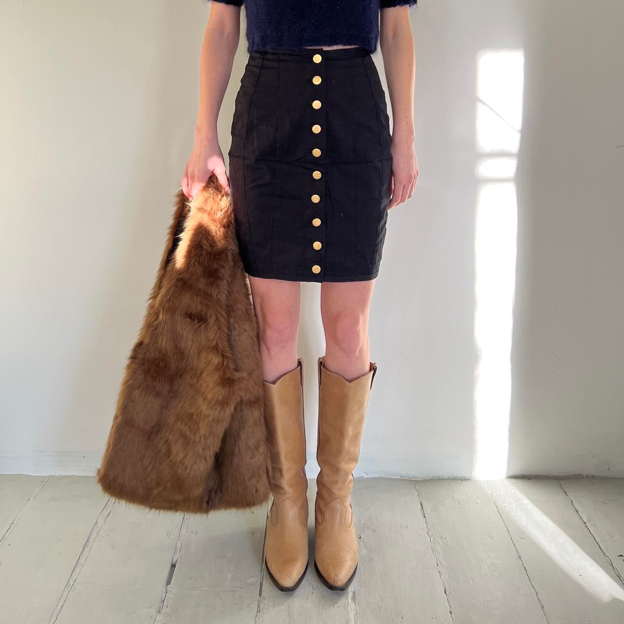 Jean Paul Gaultier Junior navy corset skirt