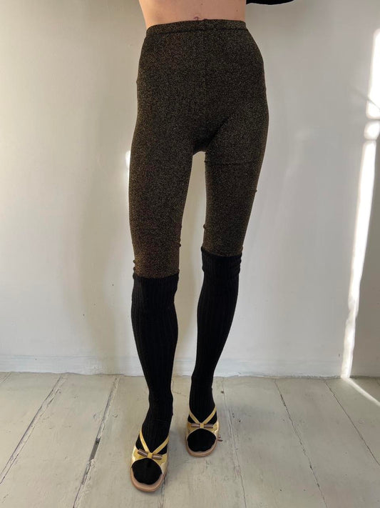 Comme Des Garçons TAO shiny tights with black socks