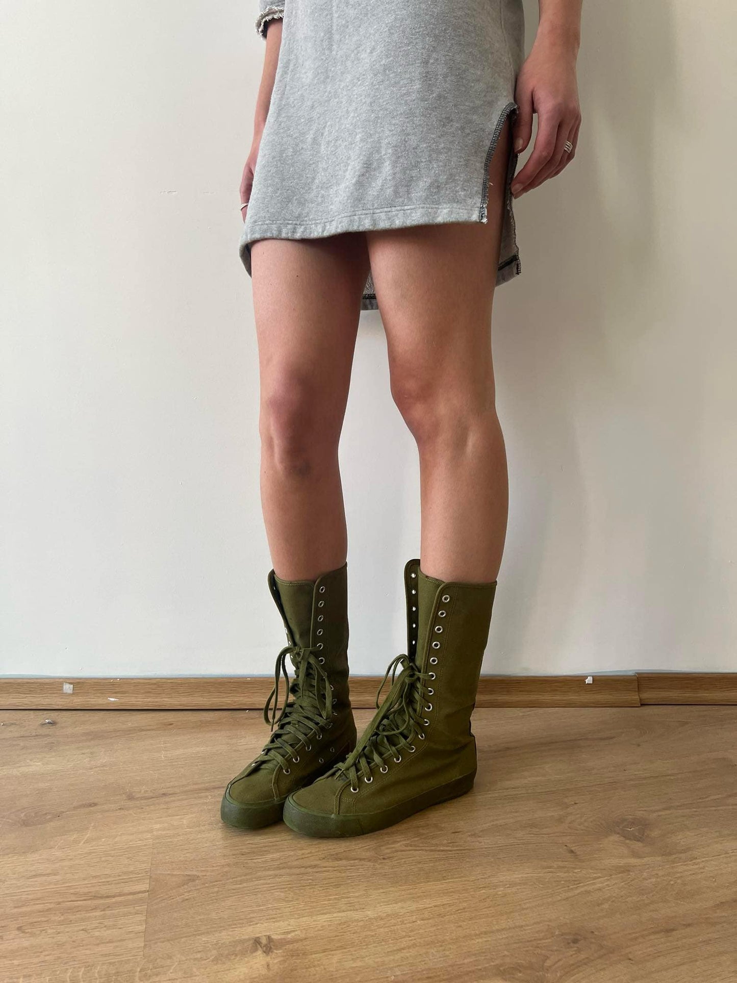 Comme Des Garçons MAN / Junya Watanabe aw 2006 khaki military long converse shoes